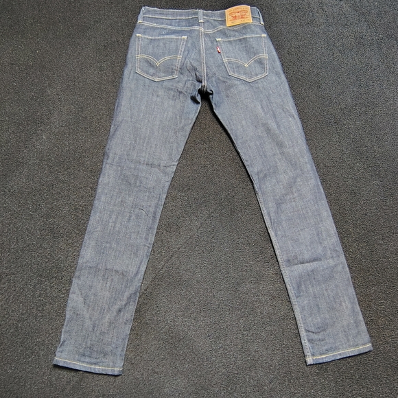 Levis 511 Blue Skinny Fit Dark Wash Denim Jeans Men's Size 32x34 - Picture 2 of 7